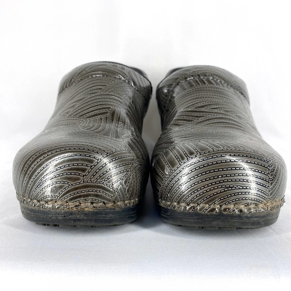 Dansko Pro Xp Clogs Patterned Gray Leather Orthop… - image 7